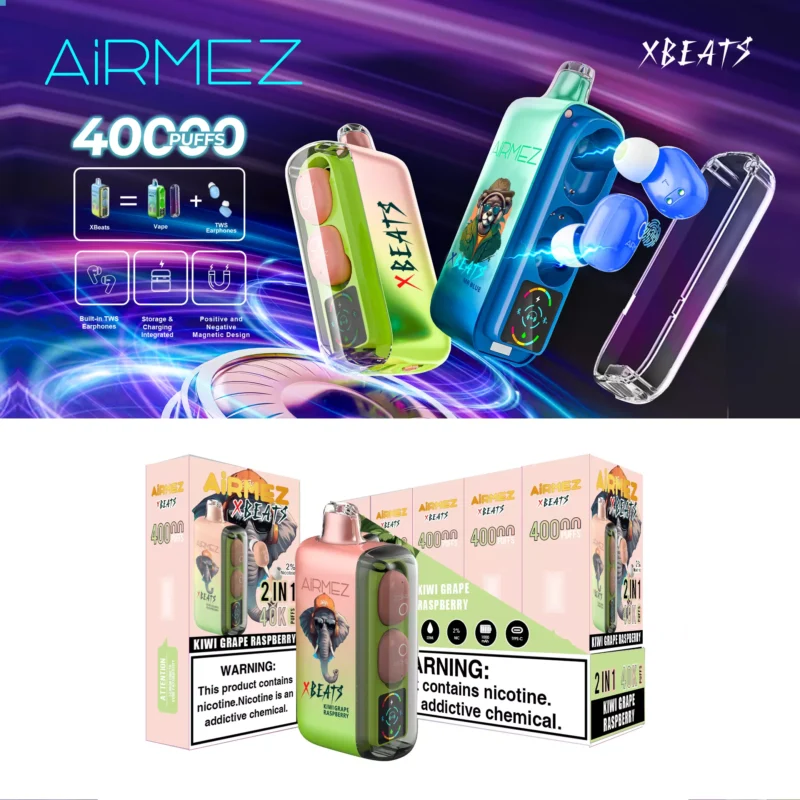 Airmez Xbeats 40000 Puffs Rechargeable Disposable Vapes – A Revolution in Vaping and Audio